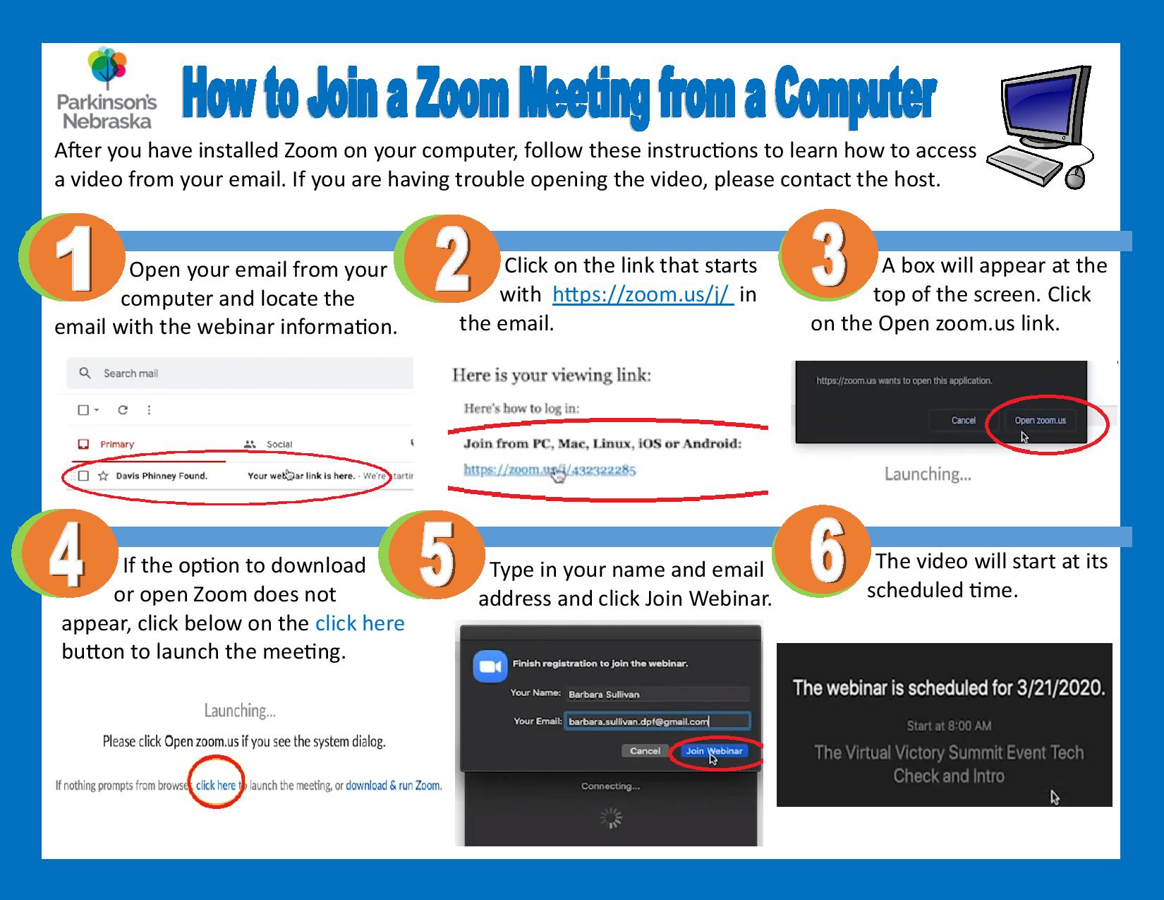 how to put zoom link on desktop